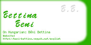 bettina beni business card